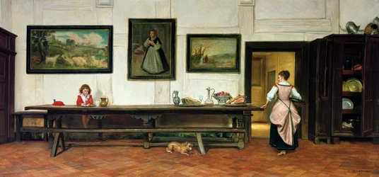 Interior de um refeitório, 1866